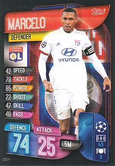 Marcelo Olympique Lyonnais 2019/20 Topps Match Attax CL #LYO4